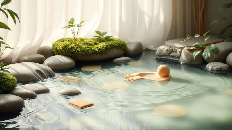 Paz serena en un espacio natural