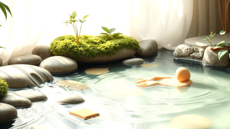 Paz serena en un espacio natural