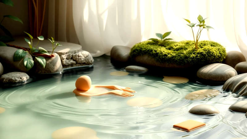 Paz serena en un espacio natural