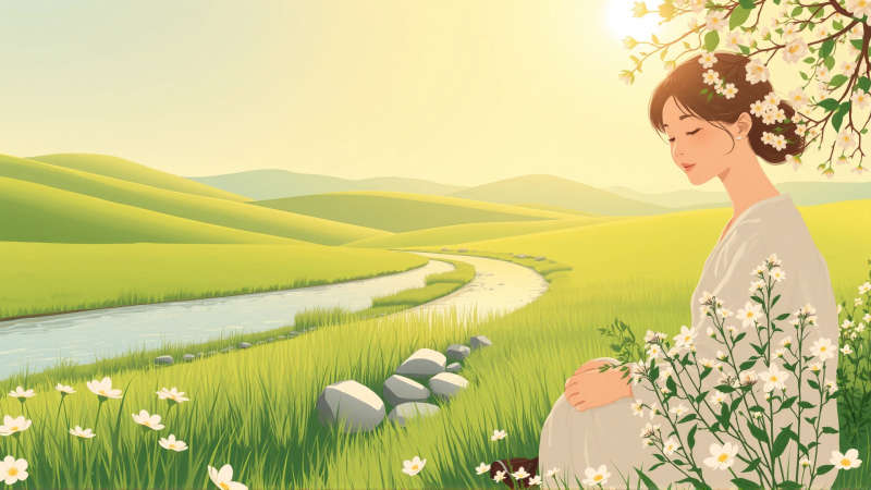 Paz serena en un jardín natural