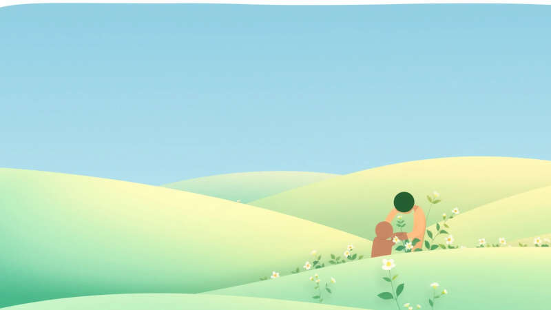 Serena ilustración evoca paz y crecimiento