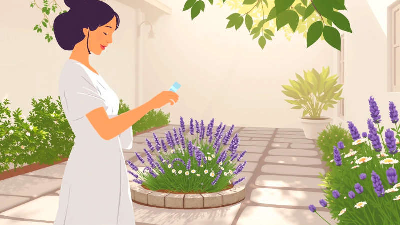 Paz y bienestar en un jardín sereno