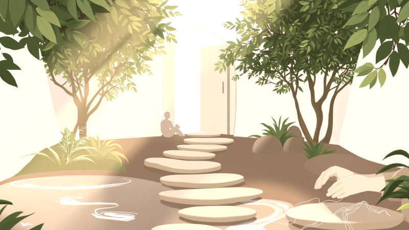 Un jardín sereno inspira calma y bienestar