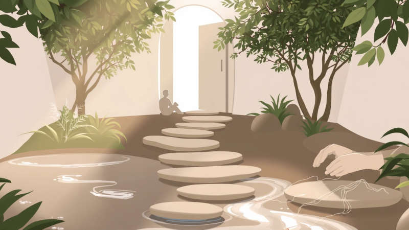 Un jardín sereno inspira calma y bienestar