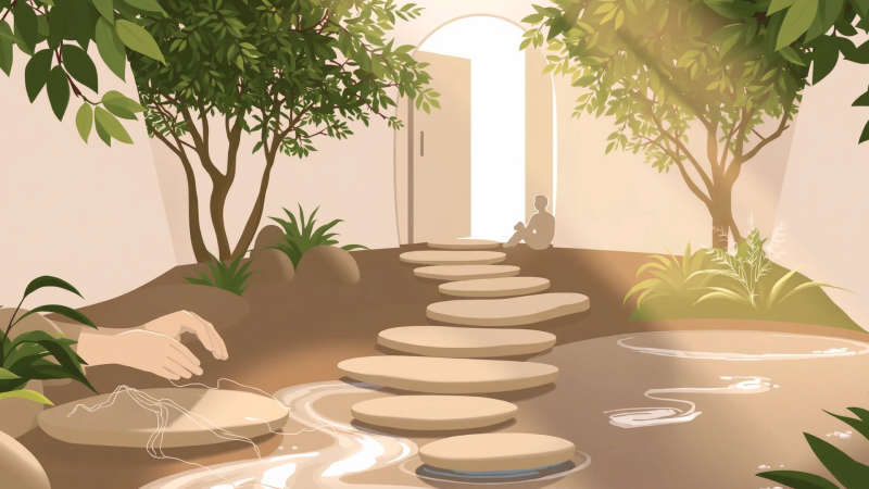 Un jardín sereno inspira calma y bienestar