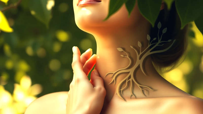 Serenidad natural y bienestar femenino radiante