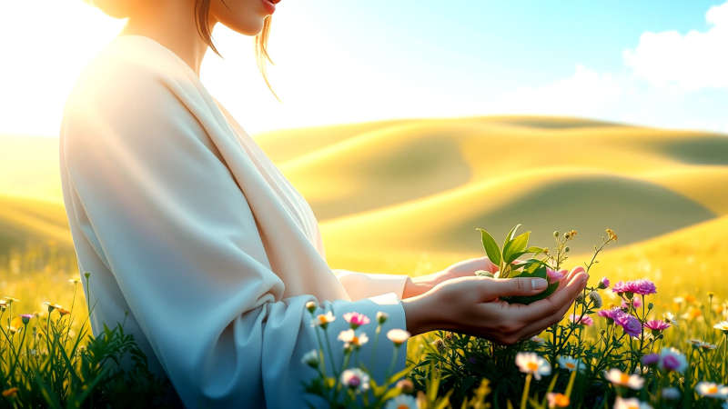 Paz y renovación en un jardín sereno