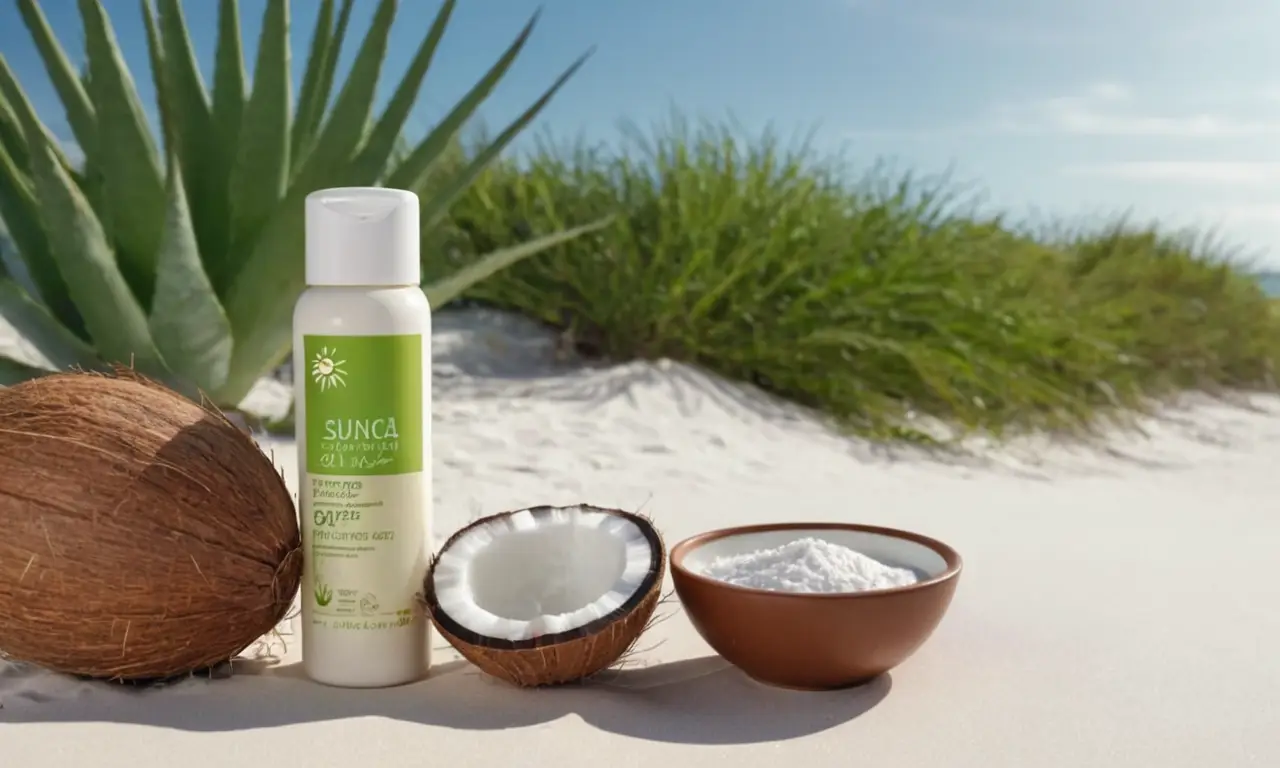Protección solar natural para un día de playa feliz