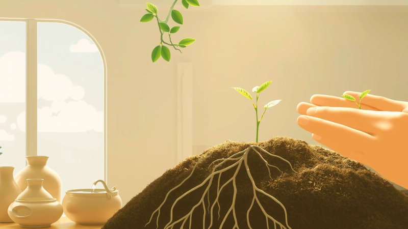 Crecimiento sereno y cuidado natural