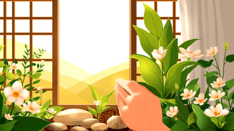 Un jardín sereno irradia paz y calma