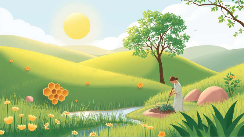 Armonía serena y natural en un paisaje