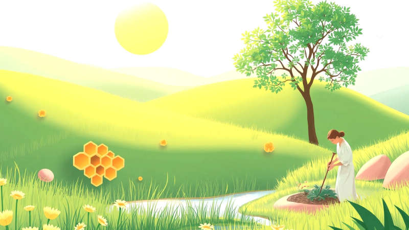 Armonía serena y natural en un paisaje