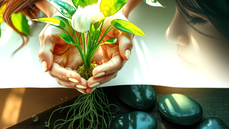 Naturaleza y cuidado en armonía serena