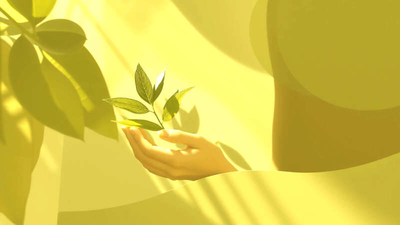 Serena ilustración natural