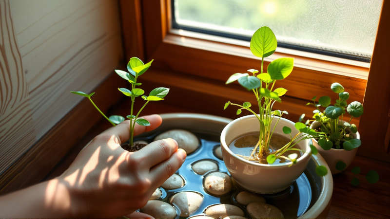 Armonía y cuidado en un jardín pequeño