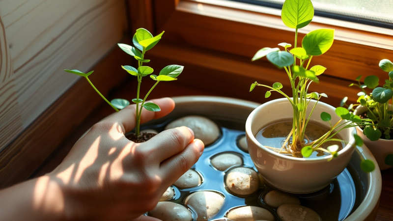 Armonía y cuidado en un jardín pequeño