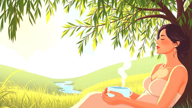 Paz y calma en un prado luminoso