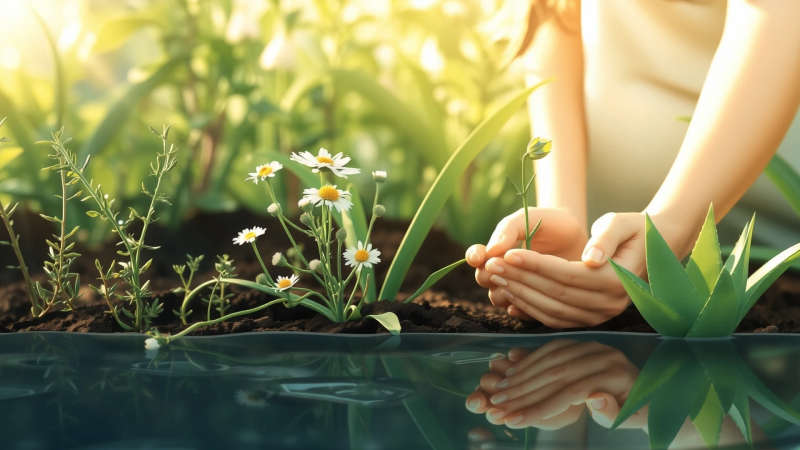 Un jardín tranquilo evoca calma y esperanza