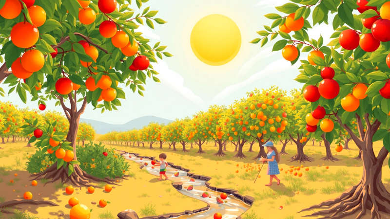 Abundancia natural en un jardín sereno