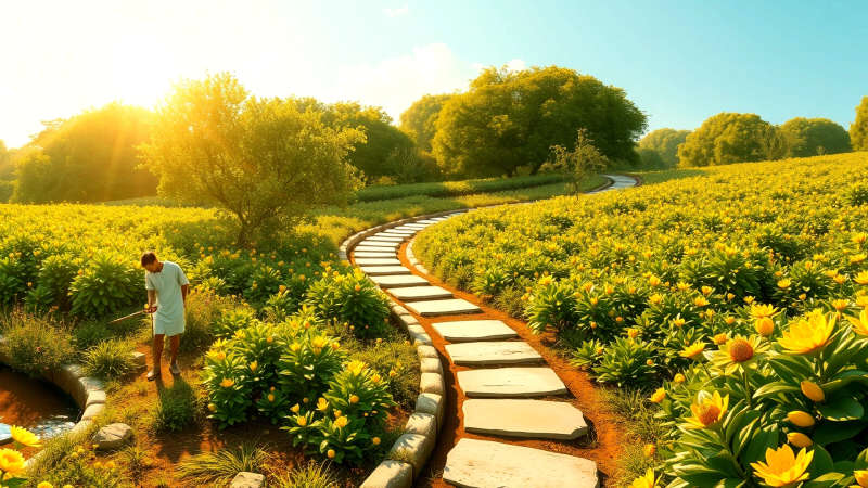 Un jardín sereno inspira calma y vida
