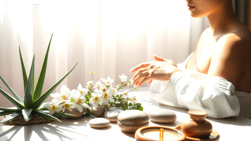 Paz y bienestar en un jardín sereno