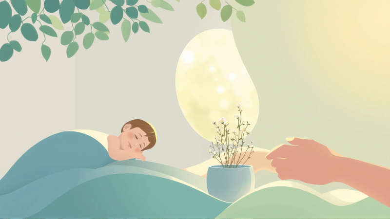 Paz serena y cuidado maternal