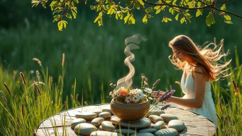 Serena naturaleza y armonía en calma