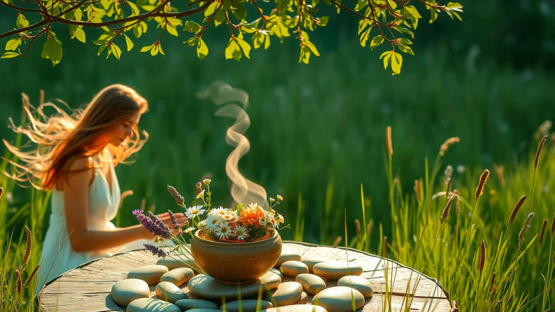 Serena naturaleza y armonía en calma