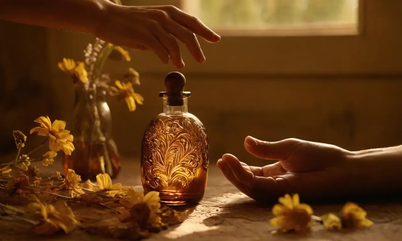 Un jardín mágico bañado por la luz cálida del atardecer