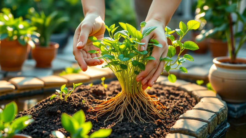Jardín sereno y armonioso irradia paz