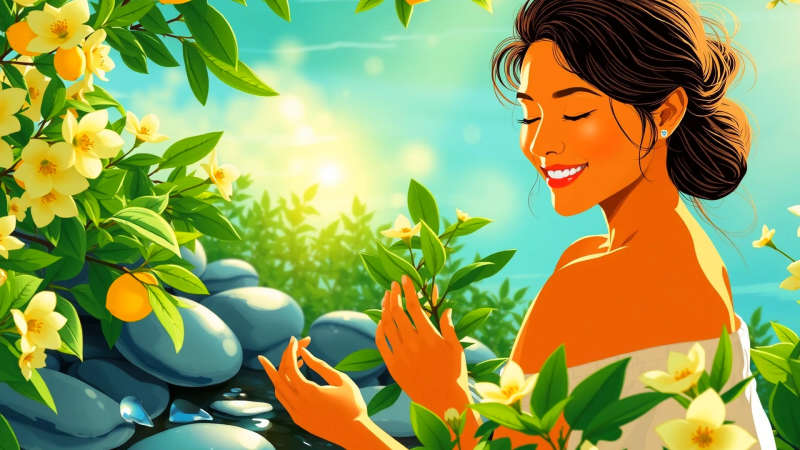 Un jardín sereno transmite paz y armonía