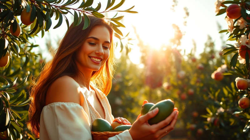 Abundancia serena en un jardín soleado