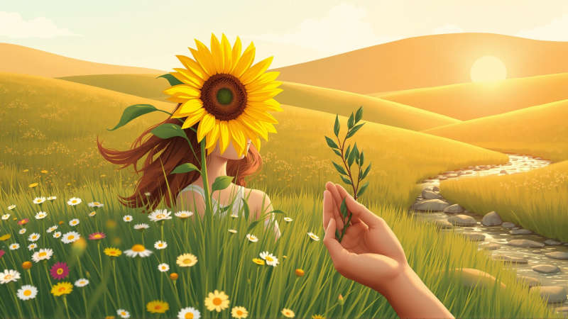 Paz serena en un paisaje natural