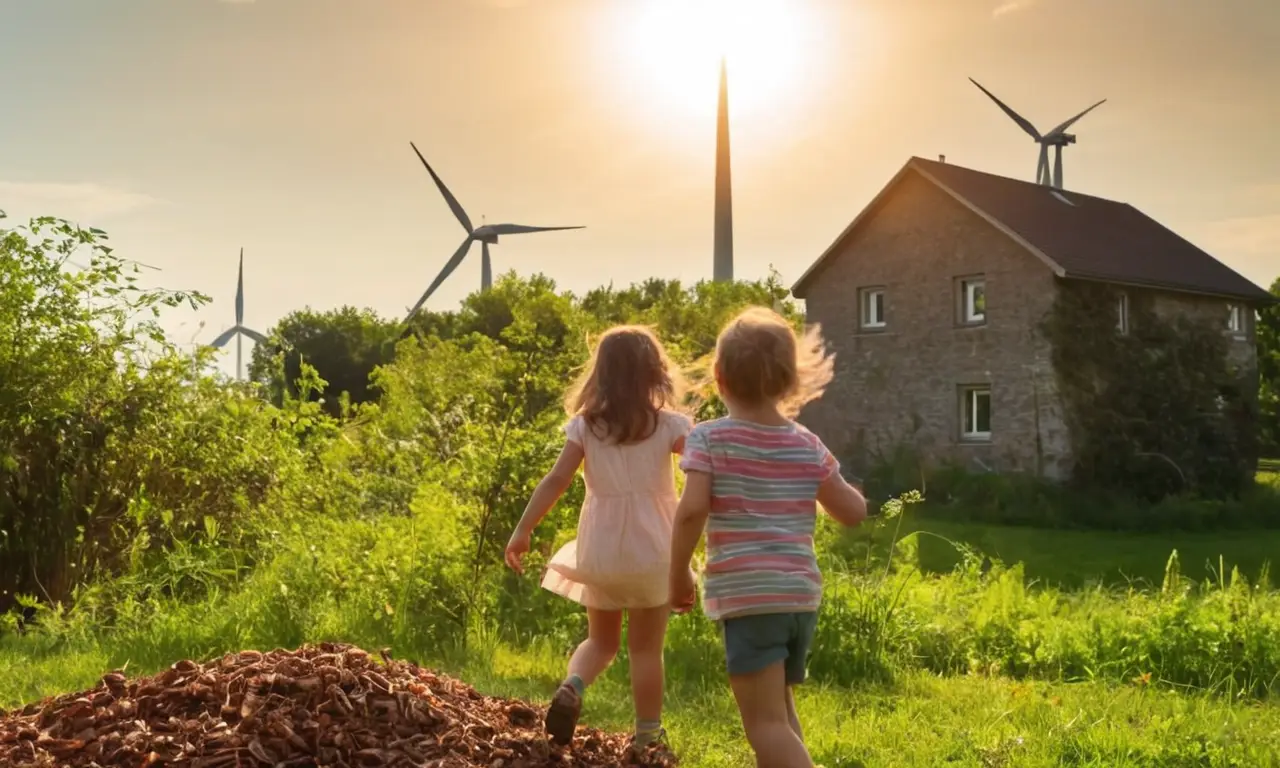 La vida verde y brillante se alimenta del sol