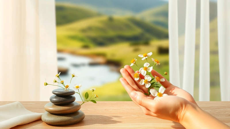 Serena armonía natural y cuidado delicado