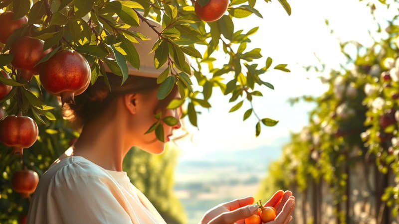 Tranquilidad y cuidado en un jardín fértil