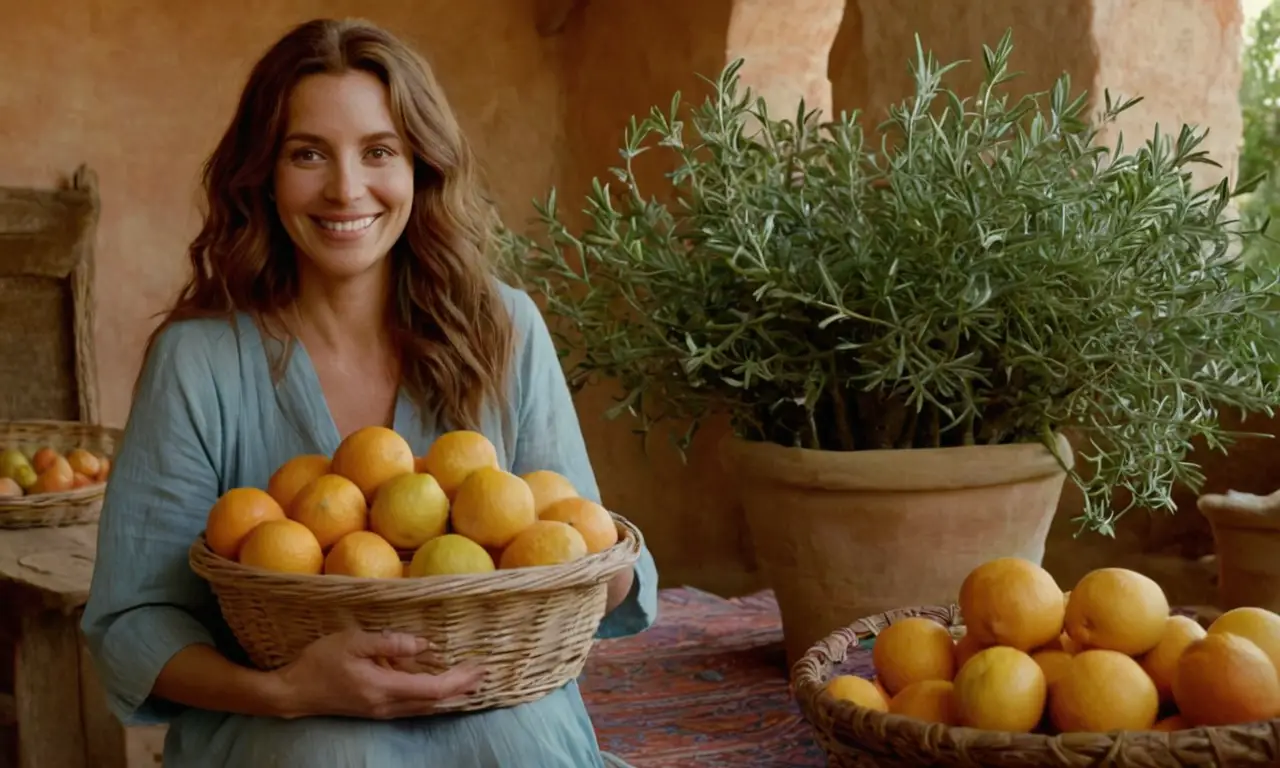 Un paraíso mediterráneo teje una escena de alegría y abundancia