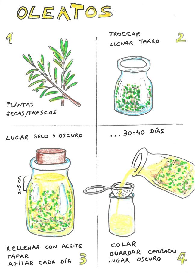 Oleatos artesanales:  Extractos vegetales puros