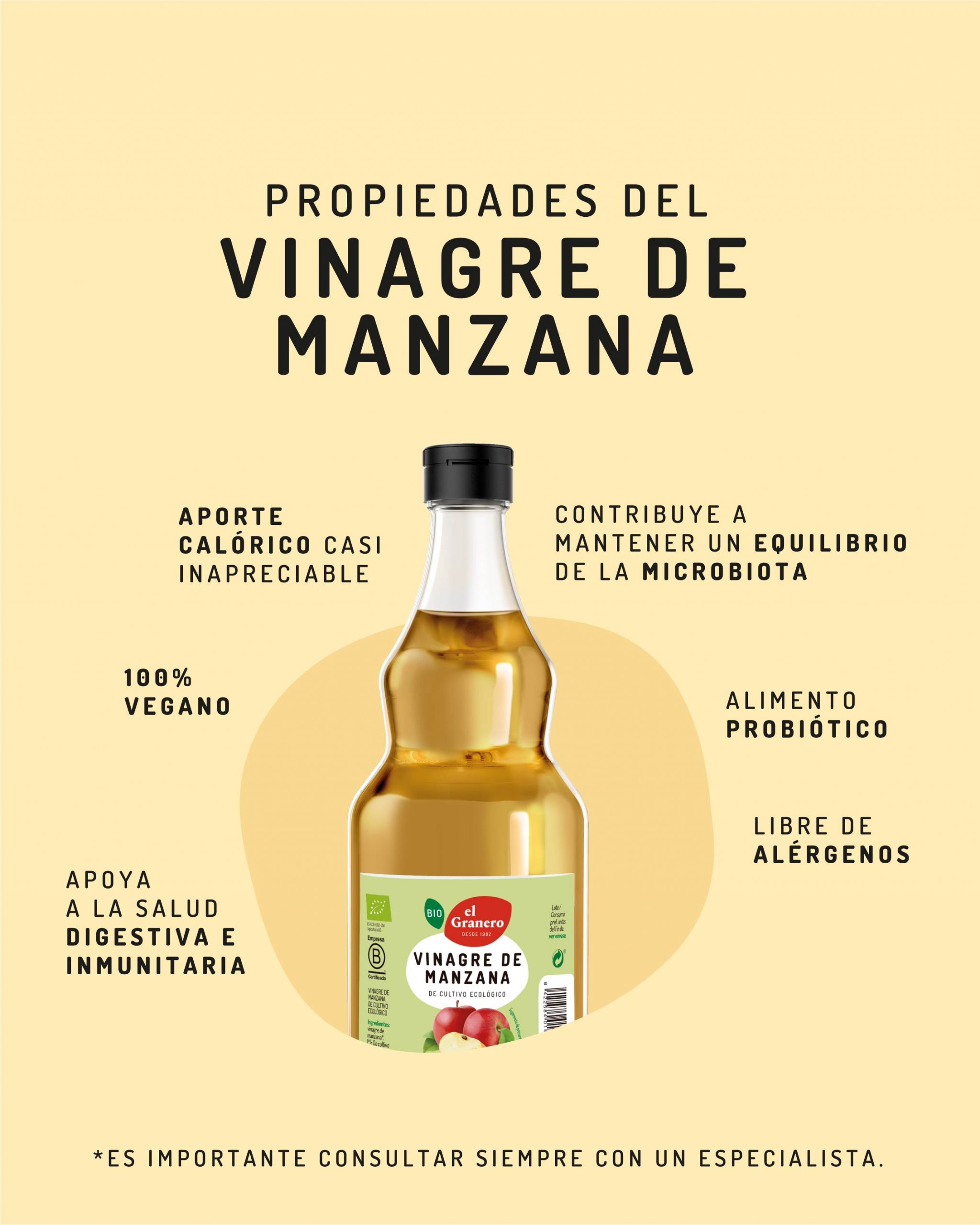 Vinagre de Manzana: Salud, usos y beneficios